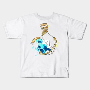 Ahoy! Ship in bottle Kids T-Shirt